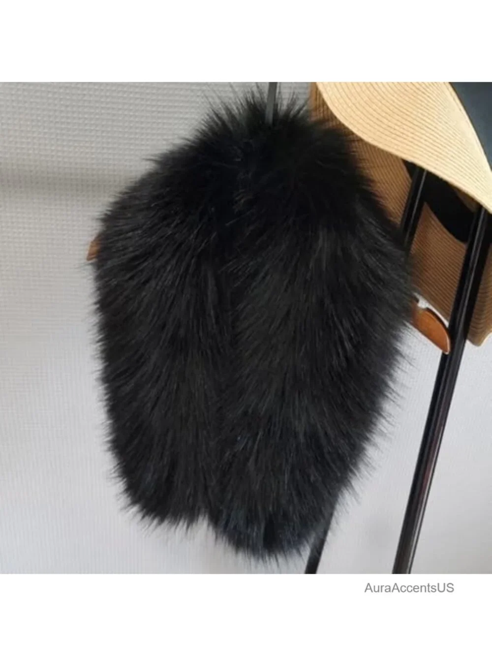 Faux Fur Collar Scarf Wrap Shawl for Women Men Winter Neck Warmer